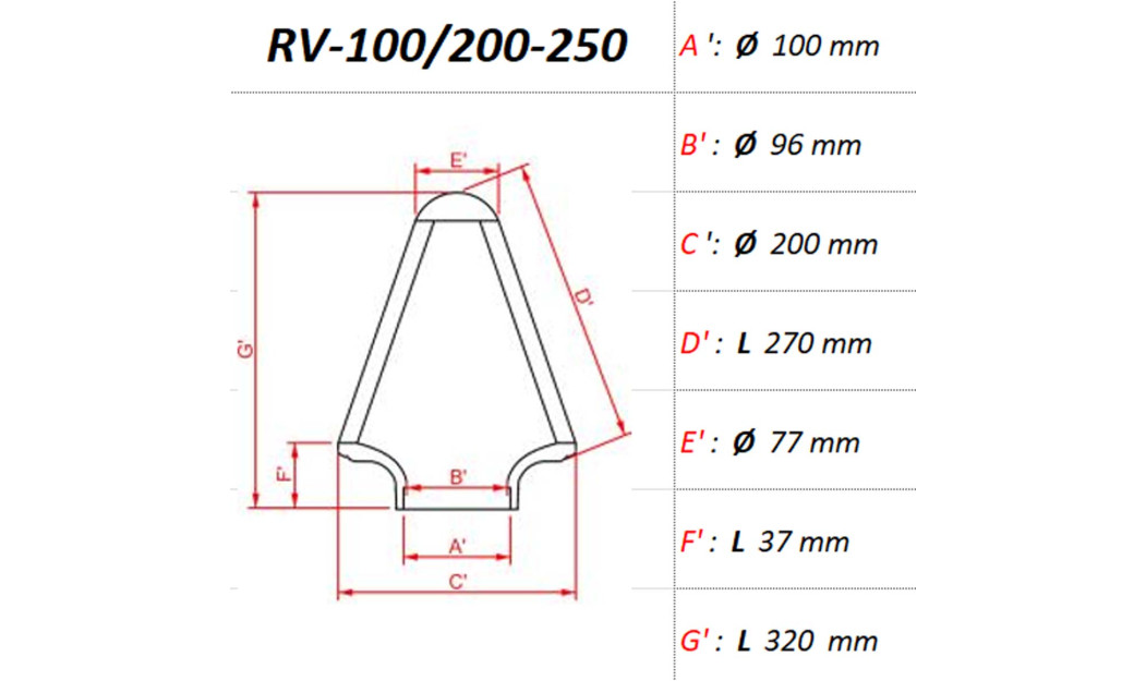 ΦΙΛΤΡΟ ΑΕΡΟΣ DNA RV-SERIES UNIVERSAL CLAMP ON ID 100 MM / 250 MM