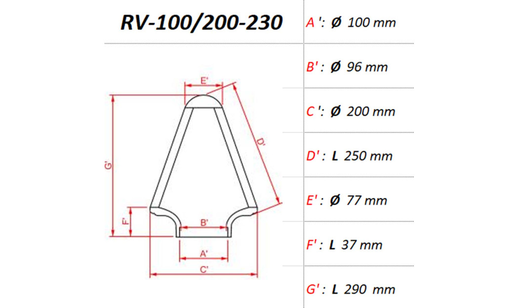 ΦΙΛΤΡΟ ΑΕΡΟΣ DNA RV-SERIES UNIVERSAL CLAMP ON ID 100 MM / 230 MM