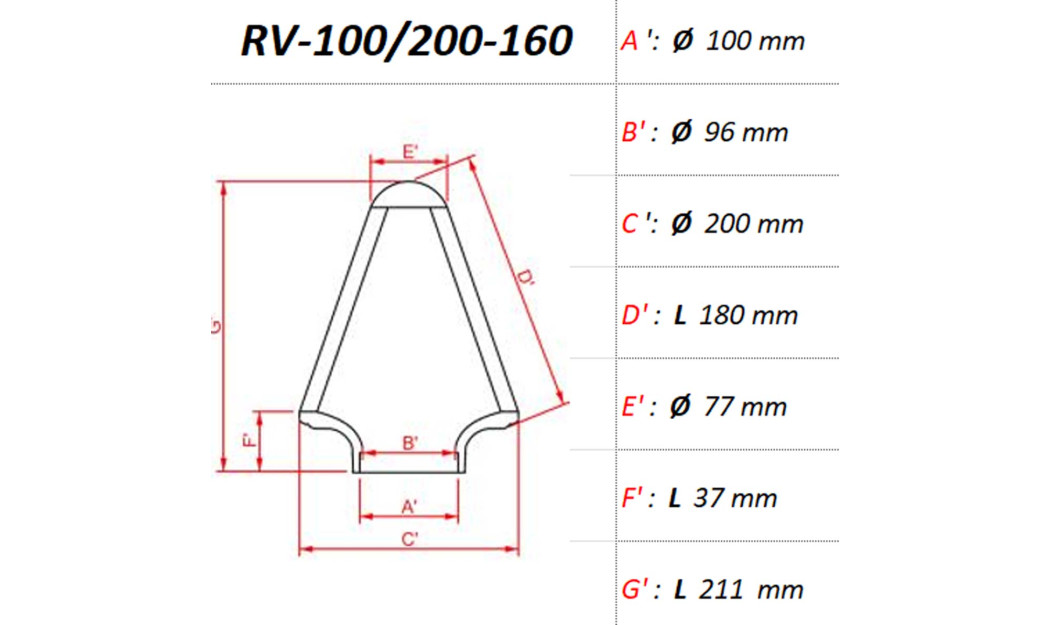ΦΙΛΤΡΟ ΑΕΡΟΣ DNA RV-SERIES UNIVERSAL CLAMP ON ID 100 MM / 160 MM