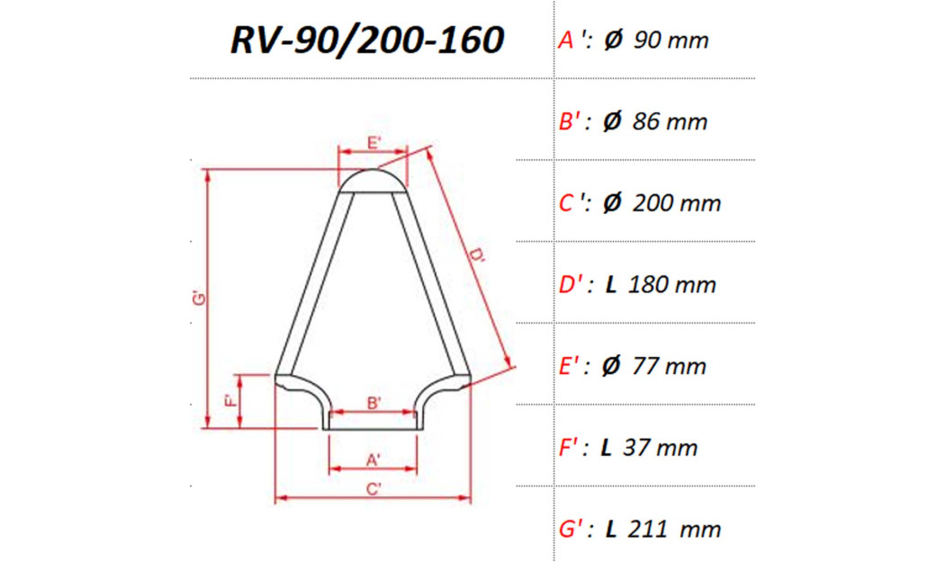 ΦΙΛΤΡΟ ΑΕΡΟΣ DNA RV-SERIES UNIVERSAL CLAMP ON ID 90 MM / 200 MM