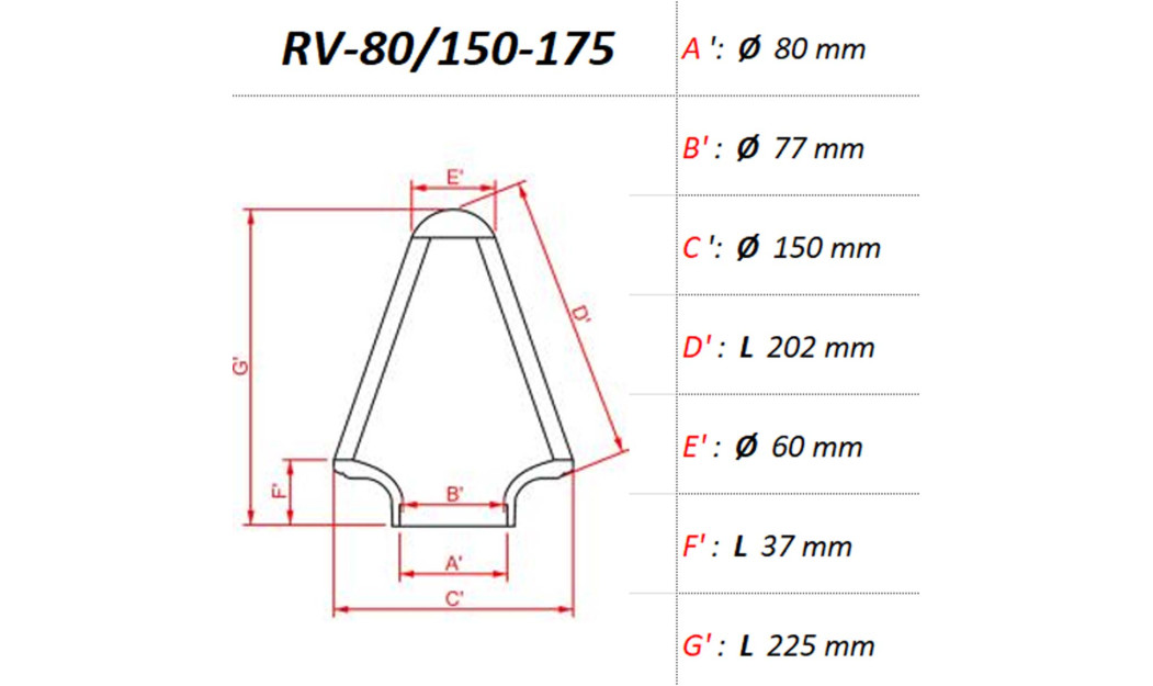 ΦΙΛΤΡΟ ΑΕΡΟΣ DNA RV-SERIES UNIVERSAL CLAMP ON ID 80 MM / 175 MM
