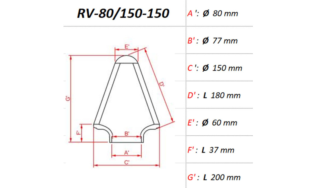 ΦΙΛΤΡΟ ΑΕΡΟΣ DNA RV-SERIES UNIVERSAL CLAMP ON ID 80 MM / 150 MM