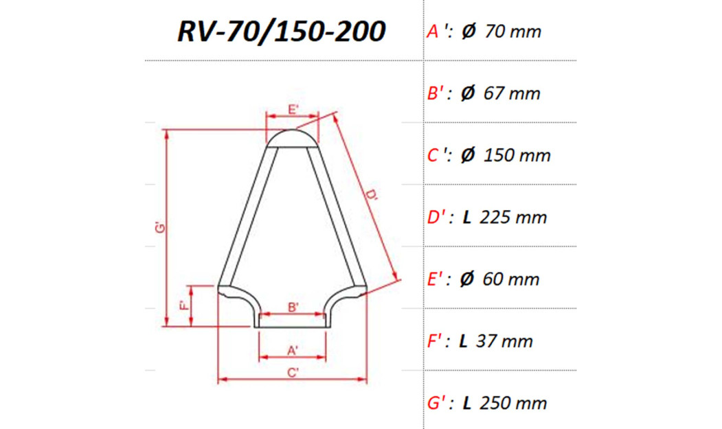 ΦΙΛΤΡΟ ΑΕΡΟΣ DNA RV-SERIES UNIVERSAL CLAMP ON ID 70 MM / 200 MM