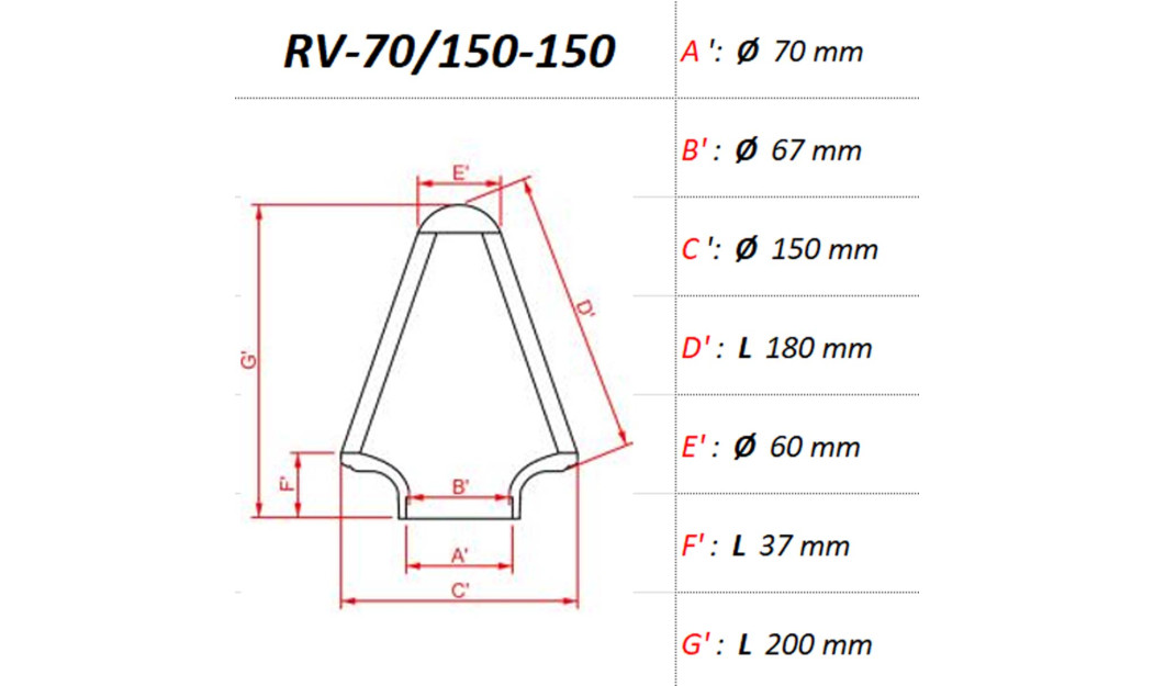 ΦΙΛΤΡΟ ΑΕΡΟΣ DNA RV-SERIES UNIVERSAL CLAMP ON ID 70 MM / 150 MM