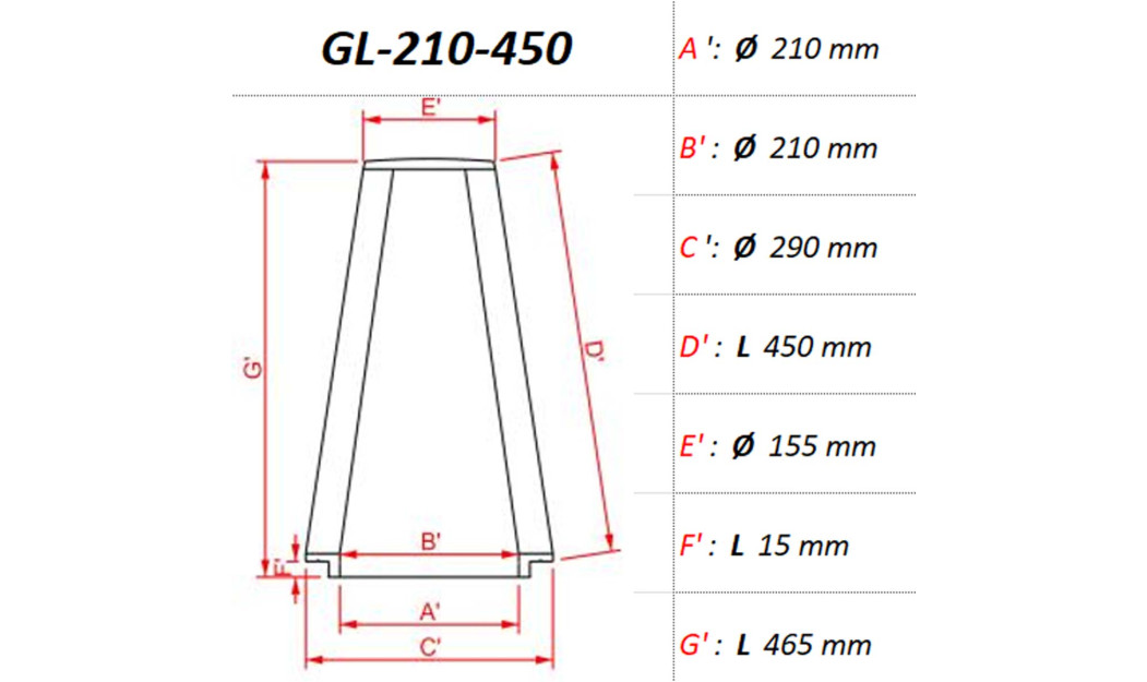 ΦΙΛΤΡΟ ΑΕΡΟΣ DNA GL-SERIES UNIVERSAL CLAMP ON ID 210MM / 450 MM