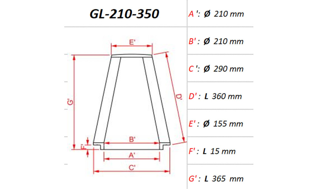 ΦΙΛΤΡΟ ΑΕΡΟΣ DNA GL-SERIES UNIVERSAL CLAMP ON ID 210MM / 350 MM