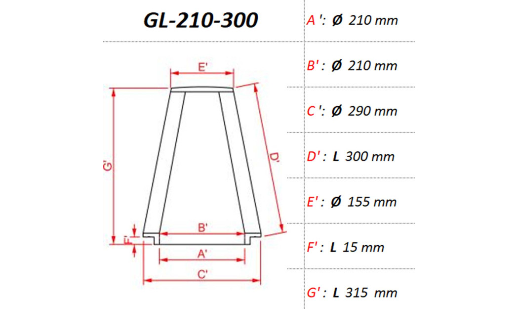 ΦΙΛΤΡΟ ΑΕΡΟΣ DNA GL-SERIES UNIVERSAL CLAMP ON ID 210MM / 300 MM