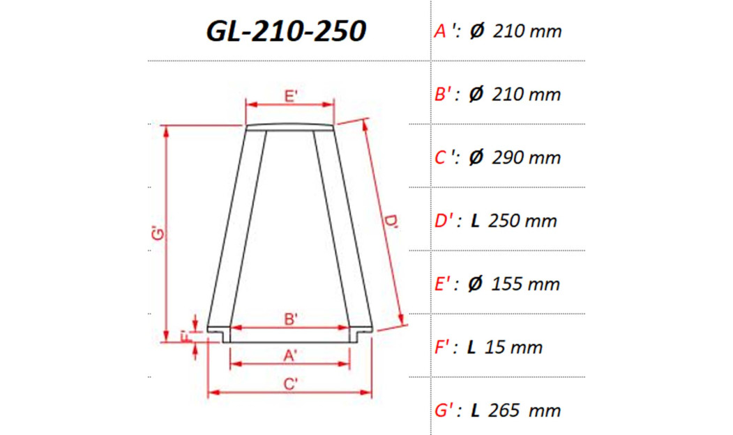 ΦΙΛΤΡΟ ΑΕΡΟΣ DNA GL-SERIES UNIVERSAL CLAMP ON ID 210MM / 250 MM