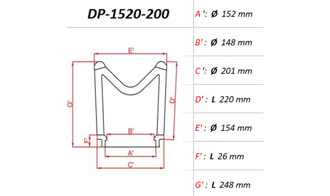 ΦΙΛΤΡΟ ΑΕΡΟΣ DNA DP-SERIES UNIVERSAL CLAMP ON ID 152MM