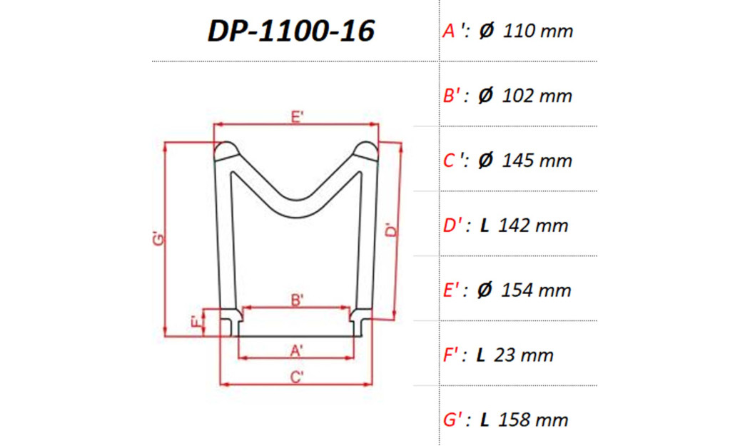 ΦΙΛΤΡΟ ΑΕΡΟΣ DNA DP-SERIES UNIVERSAL CLAMP ON ID 110MM