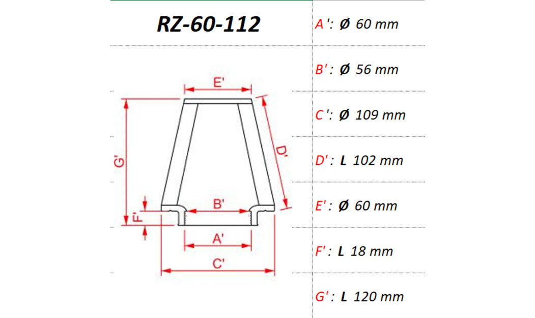 ΦΙΛΤΡΟ ΑΕΡΟΣ DNA RZ-SERIES UNIVERSAL CLAMP ON ID 60MM / 112MM