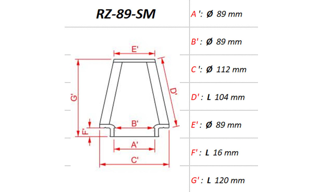 ΦΙΛΤΡΟ ΑΕΡΟΣ DNA RZ-SERIES UNIVERSAL CLAMP ON ID 89 MM / 104 MM