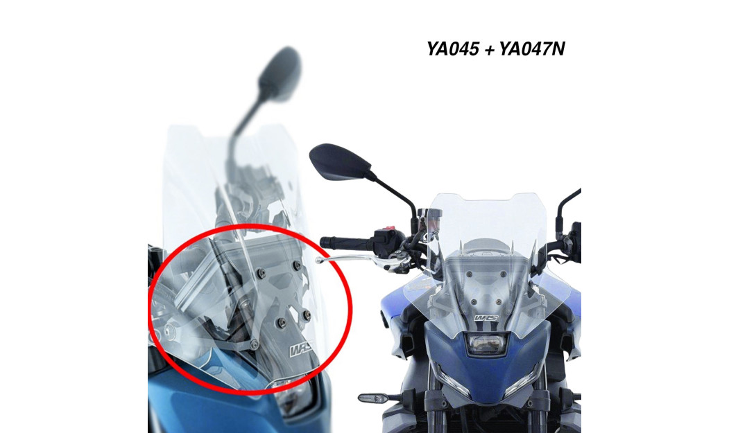 ΖΕΛΑΤΙΝΑ WRS YAMAHA MT-09 24-26 TRANSPARENT ΚΑΙ ΥΠΟΧΡΕΩΤΙΚΗ ΒΑΣΗ ΣΤΗΡΙΞΗΣ