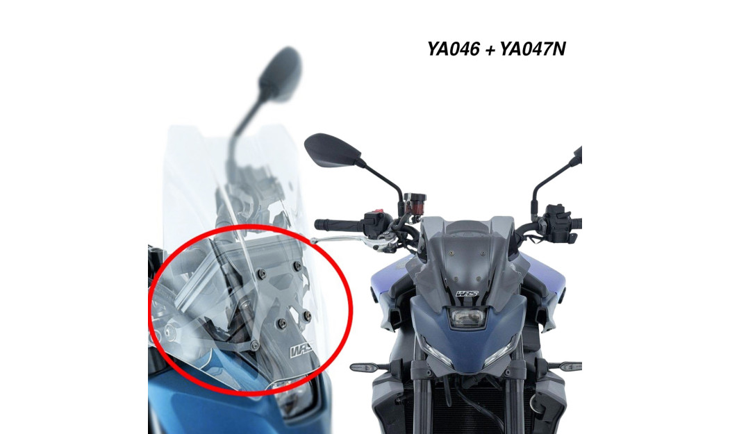 ΖΕΛΑΤΙΝΑ WRS  YAMAHA MT-09 / SP 24-26 DARK SMOKED ΚΑΙ ΥΠΟΧΡΕΩΤΙΚΗ ΒΑΣΗ ΣΤΗΡΙΞΗΣ