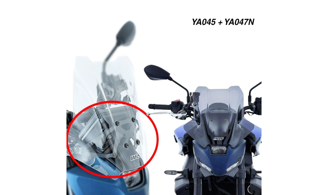 ΖΕΛΑΤΙΝΑ WRS YAMAHA MT-09 24-26 DARK SMOKED ΚΑΙ ΥΠΟΧΡΕΩΤΙΚΗ ΒΑΣΗ ΣΤΗΡΙΞΗΣ