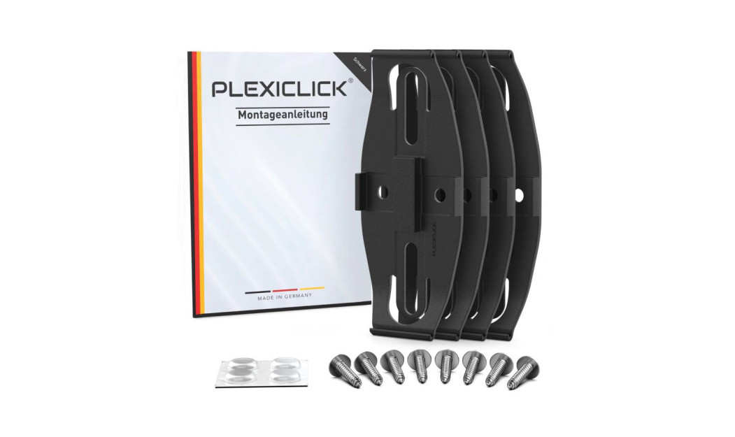 PLEXICLICK® V2 ΠΛΑΙΣΙΑ ΠΙΝΑΚΙΔΑΣ ΠΛΕΞΙΓΚΛΑΣ ΜΑΥΡΑ ΓΙΑ 2 ΠΙΝΑΚΙΔΕΣ 112MM -113MM