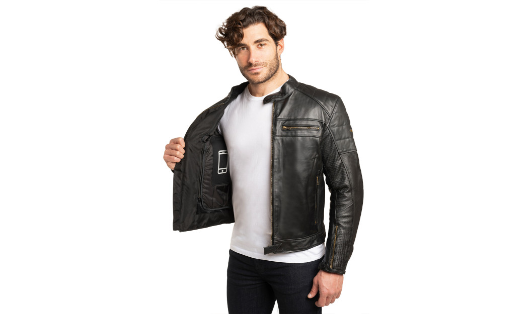 AGVPRO CITY RIDER ΜΠΟΥΦΑΝ ΜΗΧΑΝΗΣ ΔΕΡΜΑΤΙΝΟ ΜΑΥΡΟ