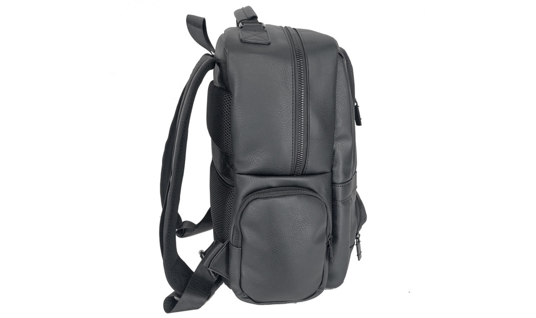 AGVPRO GVR24355 ΤΣΑΝΤΑ ΠΛΑΤΗΣ ΔΕΡΜΑΤΙΝΗ 29L ΜΑΥΡΟ 