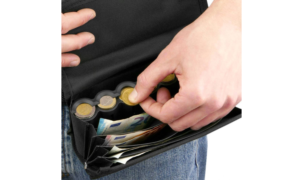 MCAN ΤΣΑΝΤΑΚΙ ΜΕΣΗΣ DELIVERY COIN PURSE ΜΑΓΝΗΤΙΚΟ ΜΑΥΡΟ MCAN 1.5L