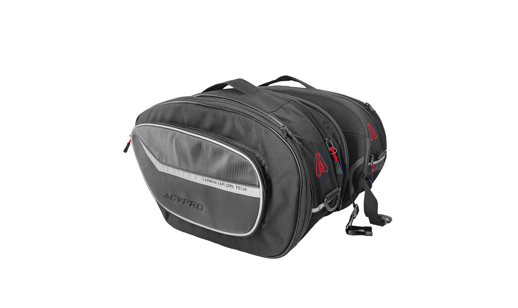 AGVPRO G350 EXPLORER ΑΔΙΑΒΡΟΧΕΣ ΤΣΑΝΤΕΣ ΠΛΑΪΝΕΣ 36/58L CARBON ΜΑΥΡΕΣ