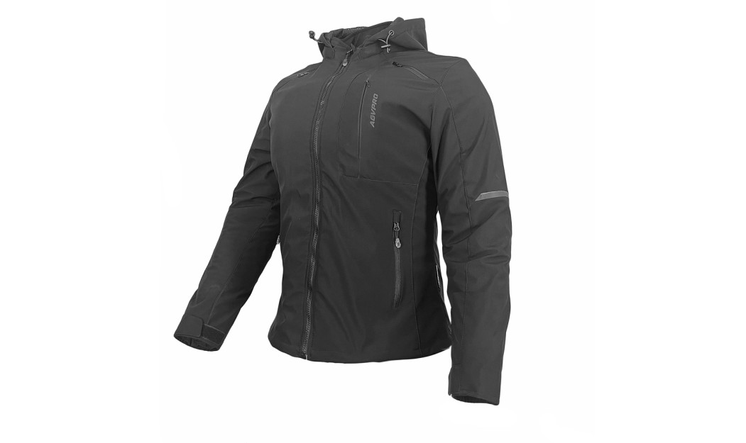 AGVPRO URBANO-DR LADY ΓΥΝΑΙΚΕΙΟ ΜΠΟΥΦΑΝ ΜΗΧΑΝΗΣ SOFT SHELL ΜΑΥΡΟ