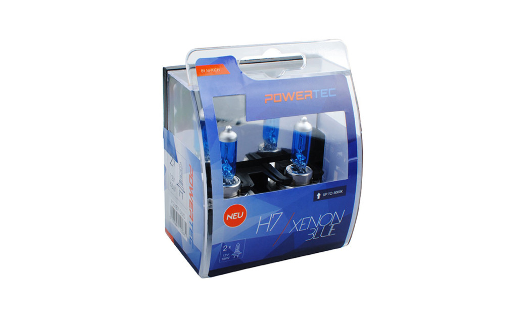 POWERTEC XENON BLUE H7 12V 55W PX26d 5.000K-6000K 2ΤΕΜ. M-TECH