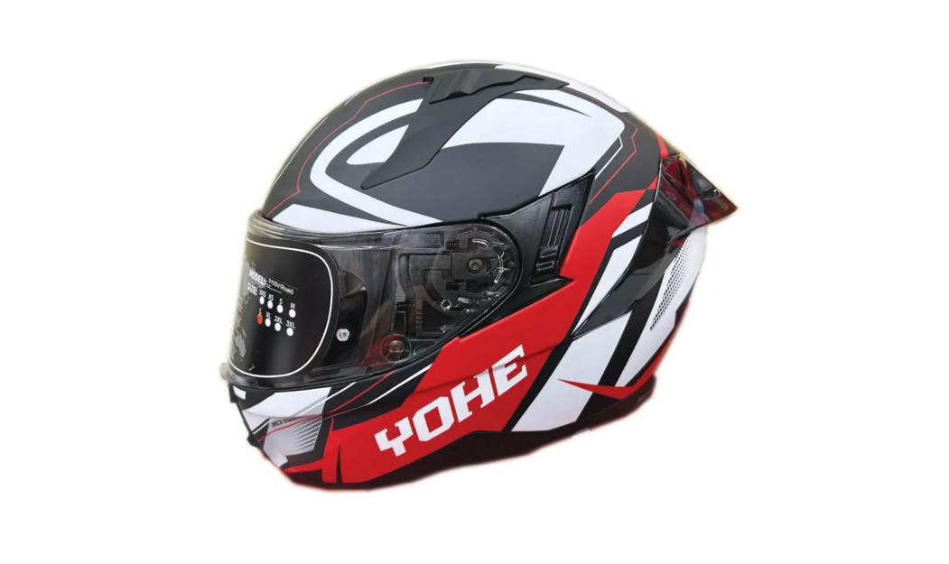 ΚΡΑΝΟΣ FULL FACE YOHE 910 SV G04 WHITE BLACK RED 