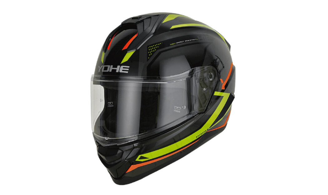 YOHE 983 SV ΚΡΑΝΟΣ FULL FACE G04B BLACK FLUO YELLOW RED MATT