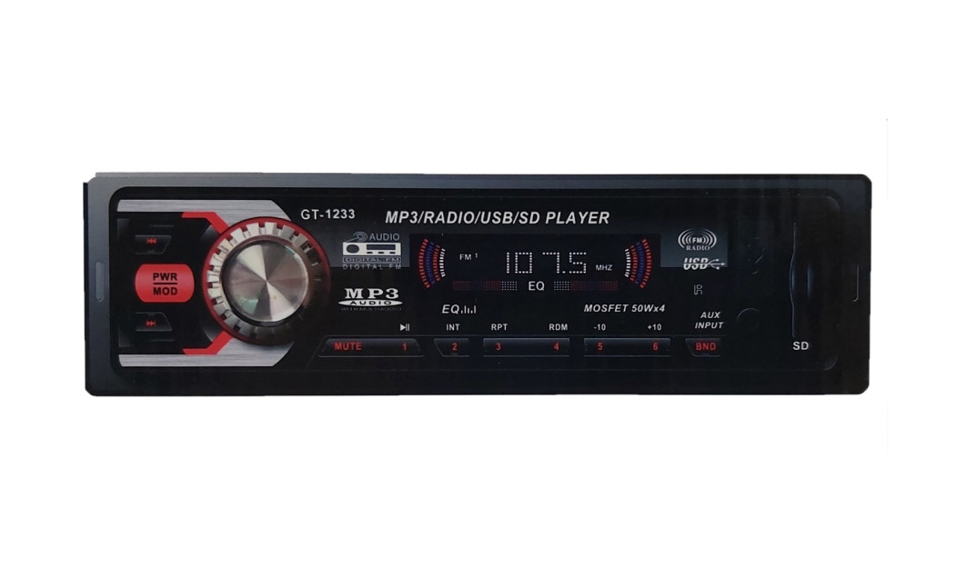 RADIO MP3/USB/SD/AUX PLAYER ΑΥΤΟΚΙΝΗΤΟΥ OEM GT-1233