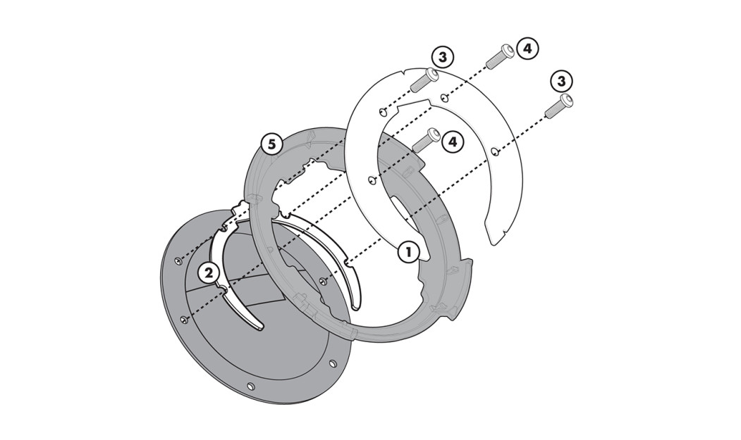 BF02 Σύστημα κλειδώματος σάκου στο ρεζερβουάρ GIVI