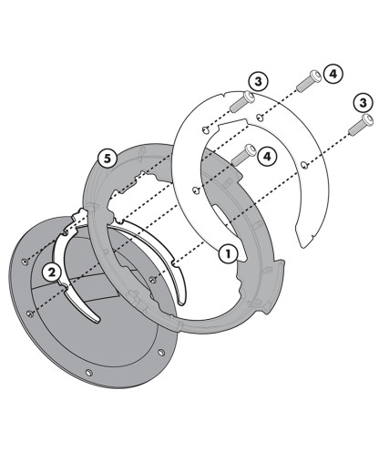 BF02 Σύστημα κλειδώματος σάκου στο ρεζερβουάρ GIVI
